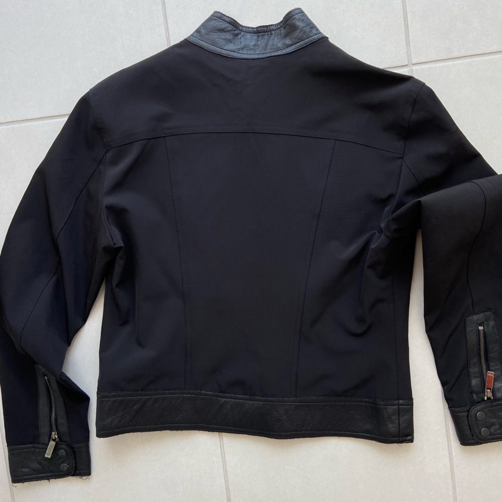 Votre Nom Black Blazer Jacket – Zipper Detail & Faux Leather Trim | Size 8 - Picture 16 of 16